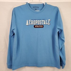 Aeropostale Long Sleeve TShirt Blue Large (627)